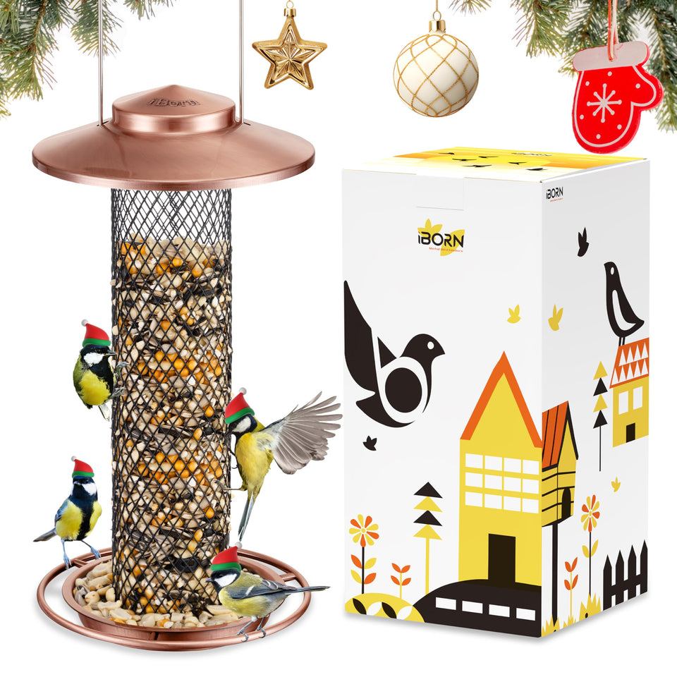 iBorn Peanut Bird Feeder hook attachment secures stability in wind