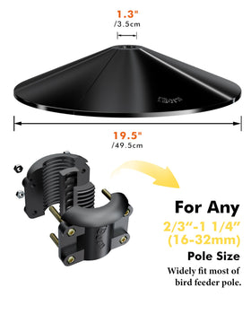 iBorn polycarbonate baffle ready for outdoor use, durable against weather and chewing.