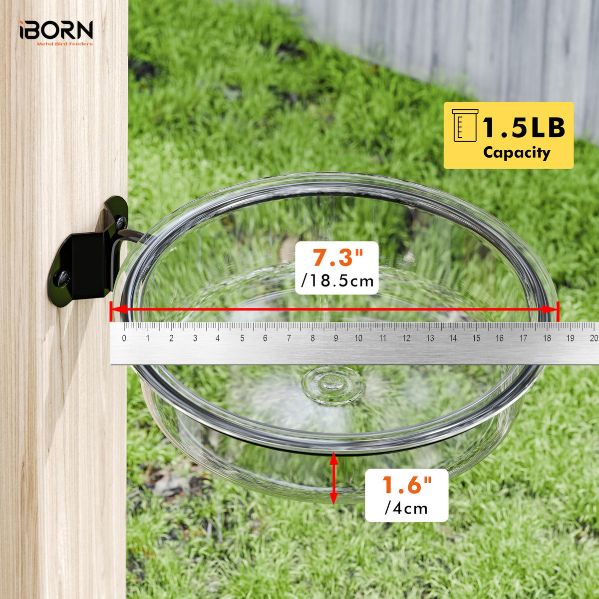 iBorn quick-drain design tray prevents water buildup during rain or spills.