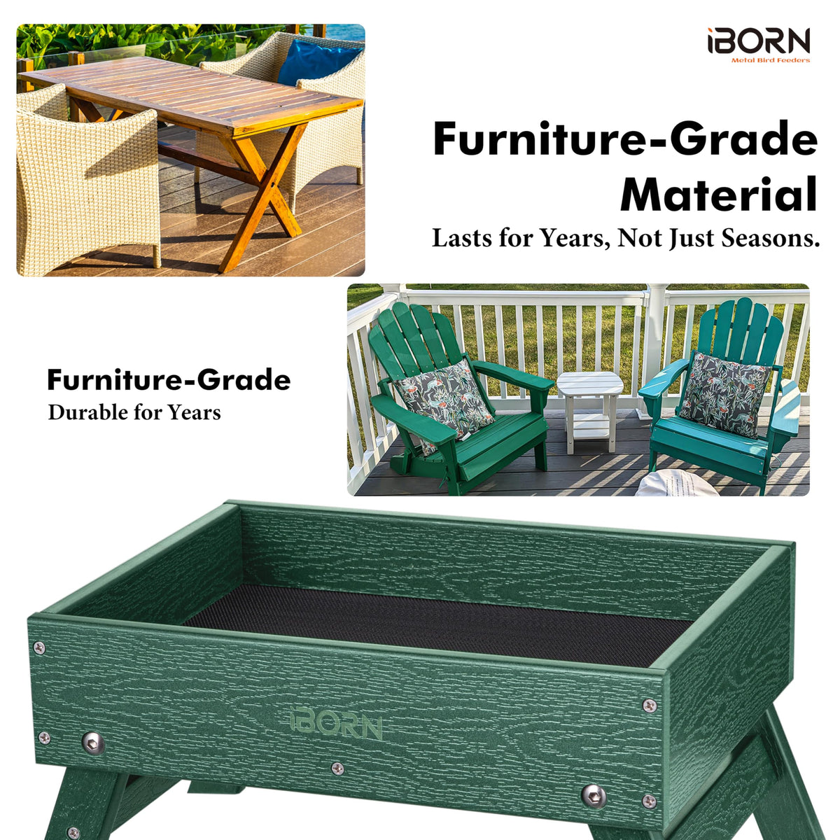iBorn recycled plastic eco-friendly icon communicates sustainability
