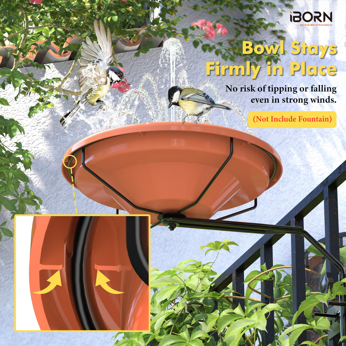 iBorn sliding base lets you reposition the bath anywhere on your outdoor space.