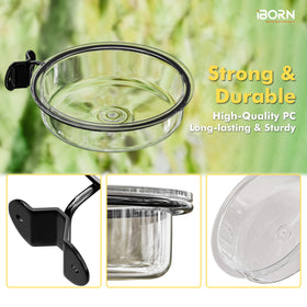 iBorn smooth-edge mesh tray prevents injuries during installation and feeding.