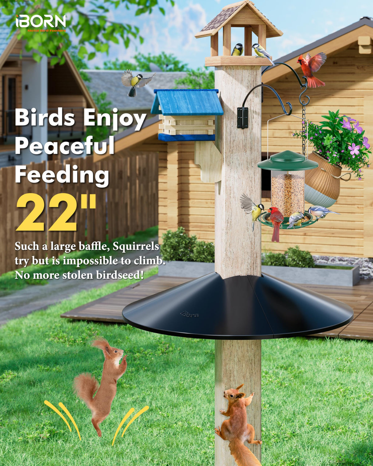 iBorn spacer included to adapt to narrow poles