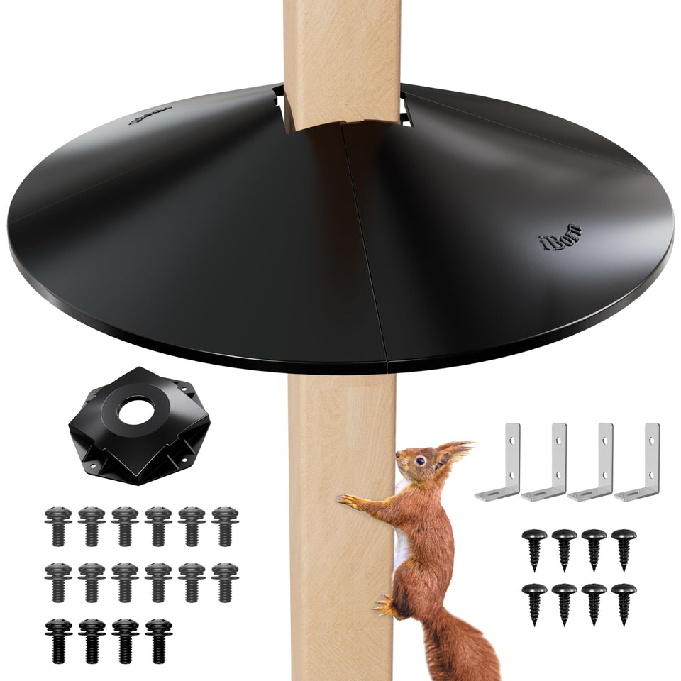 iBorn Squirrel Baffle 22-inch shield protecting feeders from raiding squirrels