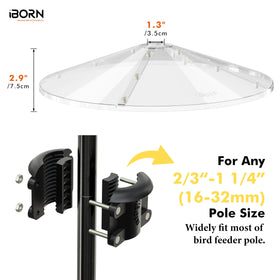 iBorn Squirrel Baffle anti-squirrel chewing protects polycarbonate guard from damage