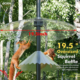 iBorn Squirrel Baffle central-hook design seals gaps and blocks rain