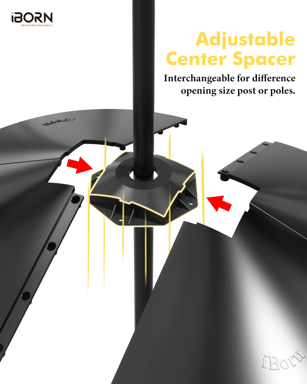 iBorn interlocking 4-panel design seals gaps against rain