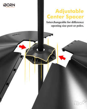 iBorn interlocking 4-panel design seals gaps against rain