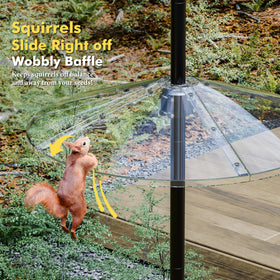 iBorn Squirrel Baffle fits poles 2/3 to 1-1/4 inch diameter