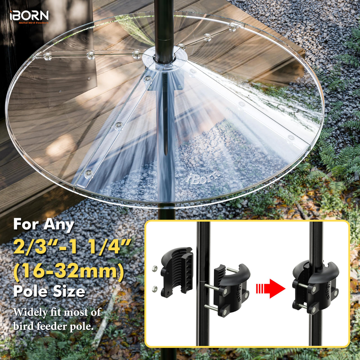 iBorn Rust-proof polycarbonate baffle withstands outdoor humidity and sun