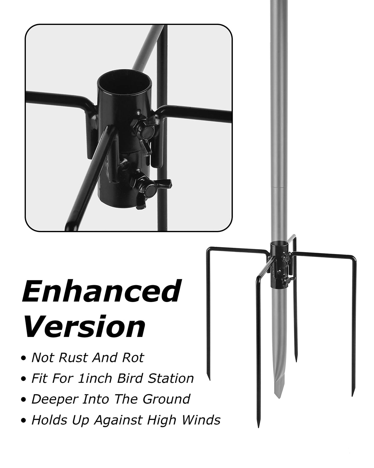 iBorn sturdy base keeps your bird feeder station secure outside