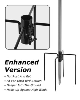 iBorn sturdy base keeps your bird feeder station secure outside