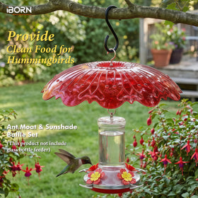 iBorn sun-baffle in fuchsia design attracts hummingbirds to the yard