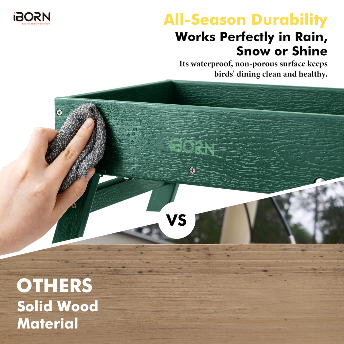 iBorn weatherproof outdoor use shot highlights year-round durability