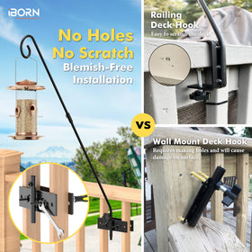 iBorn wrought-iron deck hook built for durability outdoors