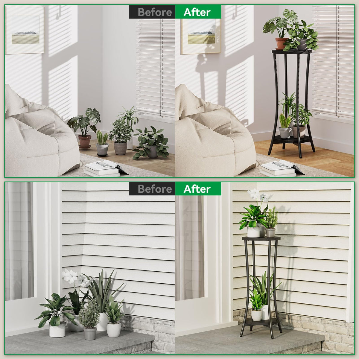 IBUYKE Easy-assembly plant stand with included tools.