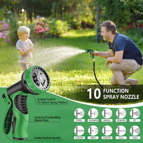 IBXFO 10-pattern nozzle provides versatile spray options for lawns and cleaning.