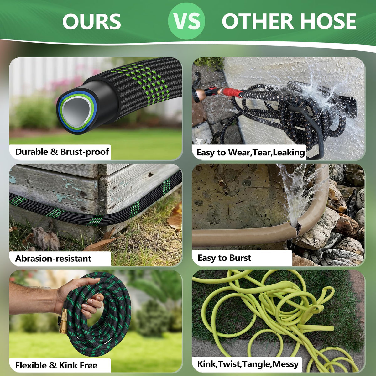 IBXFO lightweight hose reduces arm fatigue during long watering tasks.