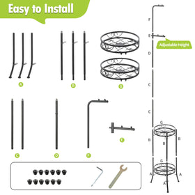 Icewogo 72-inch tall vertical stand fits corners and supports a lush display.