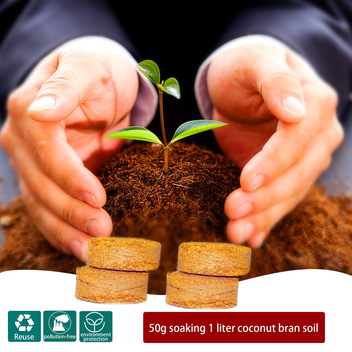 Iceyyyy expanding coco coir pellets expand when soaked for easy planting