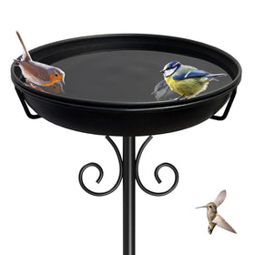 iCHKED 38inch freestanding birdbath base offers sturdy outdoor stability.