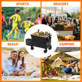 iChuvo wagon is ideal for camping, picnics, and grocery runs.