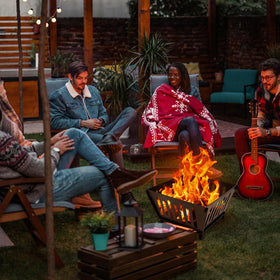 ICokin bonfire-ready fire pit versatile for backyard parties and camping.