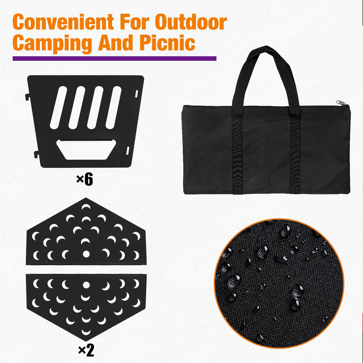ICokin fire pit detachable design enables easy transport and storage after use.