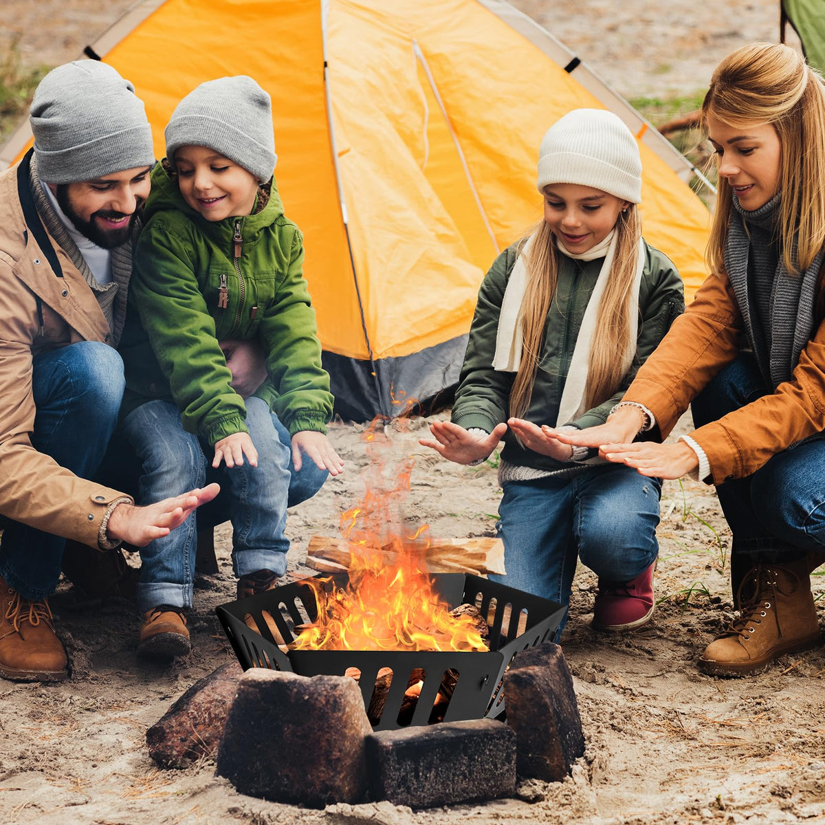 ICokin fire pit easy-assembly with no tools, hassle-free setup.