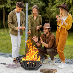 ICokin fire pit ideal for heating, cooking, and social gatherings in outdoor spaces.