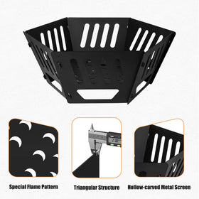 ICokin fire pit portable for camping and beach trips, ready to take on adventures.