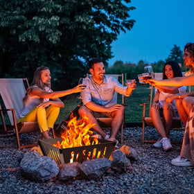 ICokin portable fire pit lightweight and quick to transport.