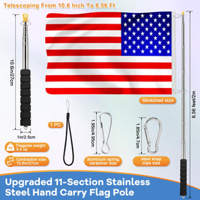 ICOMEY flag pole retracted compact for easy carrying