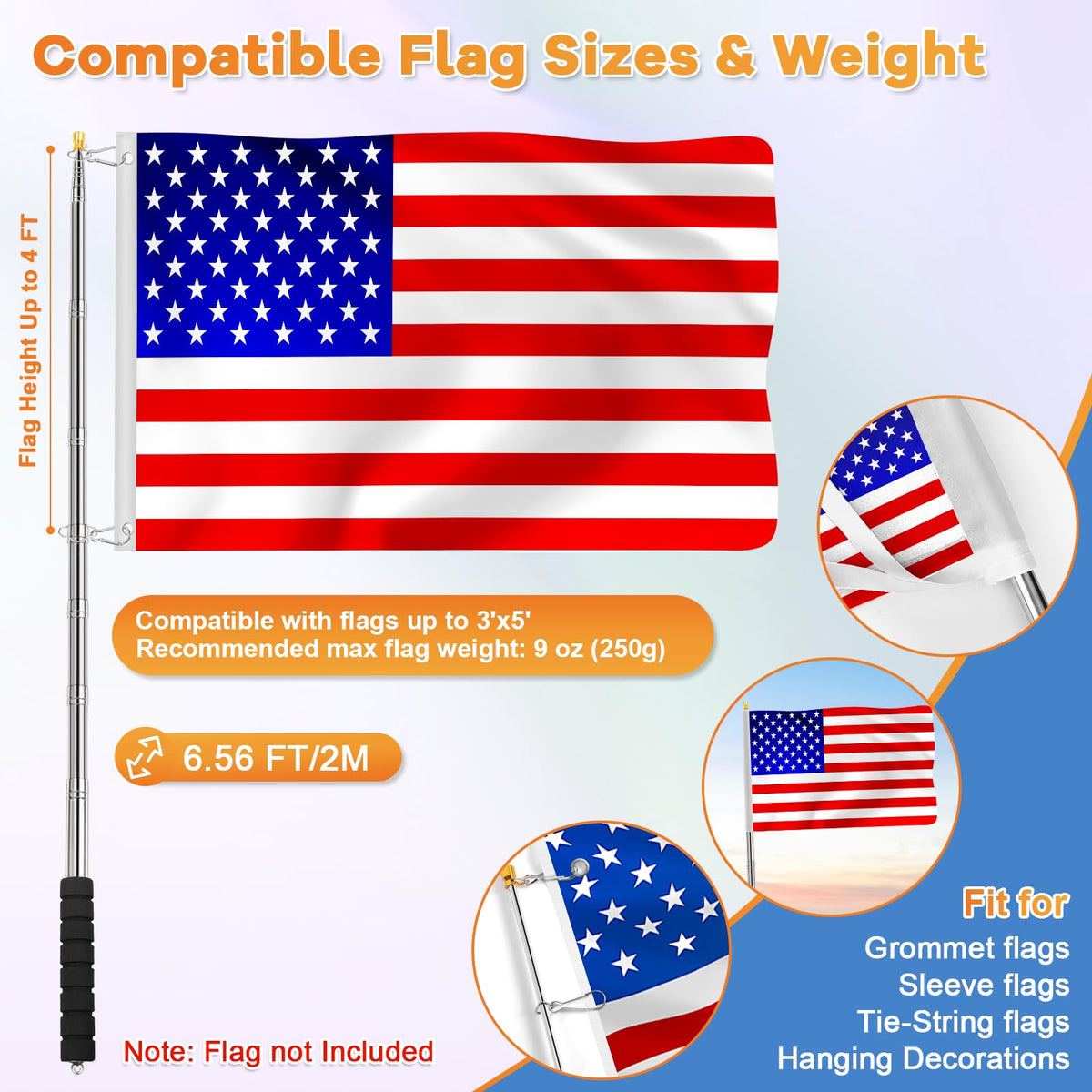 ICOMEY stainless steel handle with anti-slip grip