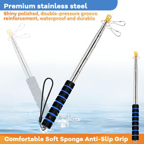ICOMEY included carabiners and steel clips for quick flag attachment.