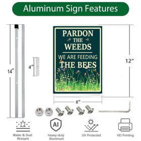 ICOMON 8x12in yard sign with sturdy stakes stands firmly outdoors