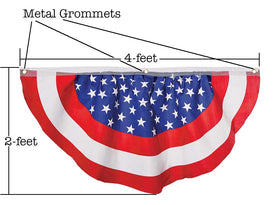 Iconikal 6-pack patriotic bunting set enhances indoor or outdoor events.