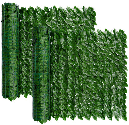 iCover artificial ivy dense leaves closeup shows lifelike veins and color retention for a natural look