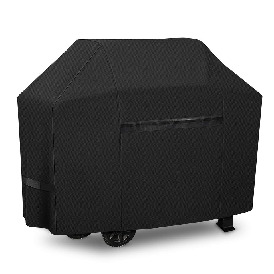 iCOVER 82-inch grill cover on a large grill for all-weather protection.