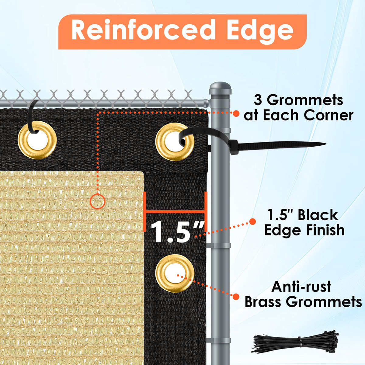 i COVER high-density knit mesh blocks visibility while maintaining airflow