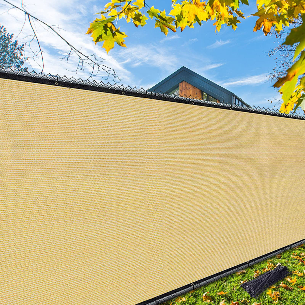 iCover privacy screen 4x50ft providing extended fence coverage with breathable design