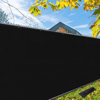 iCover privacy screen 6x25ft on a fence, enhancing privacy and airflow