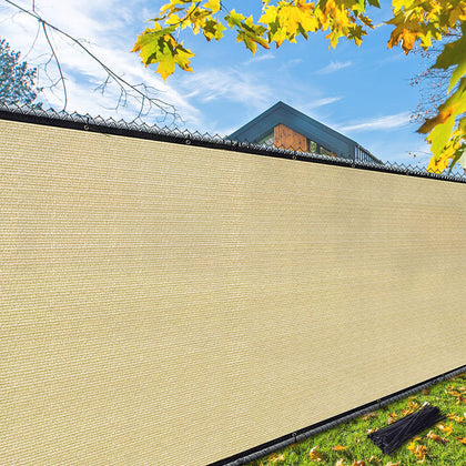 i COVER privacy screen on fence blocks view while allowing breeze