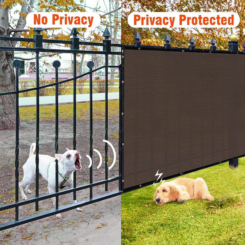 Private outdoor area created with iCover privacy screen