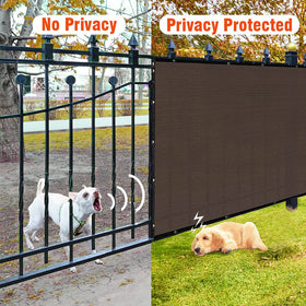 Private outdoor area created with iCover privacy screen