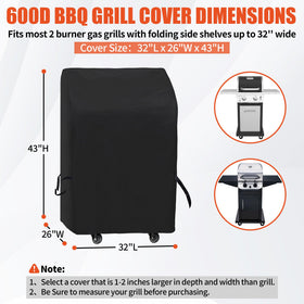 iCOVER small grill cover waterproof fabric close-up demonstrating durable, weatherproof construction.