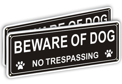 i-CowFun beware of dog sign front view for outdoor use with durable warning.
