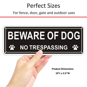 i-CowFun beware of dog sign metal aluminum resists rust and fading.