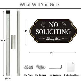 i-CowFun front door display communicates no soliciting clearly to visitors