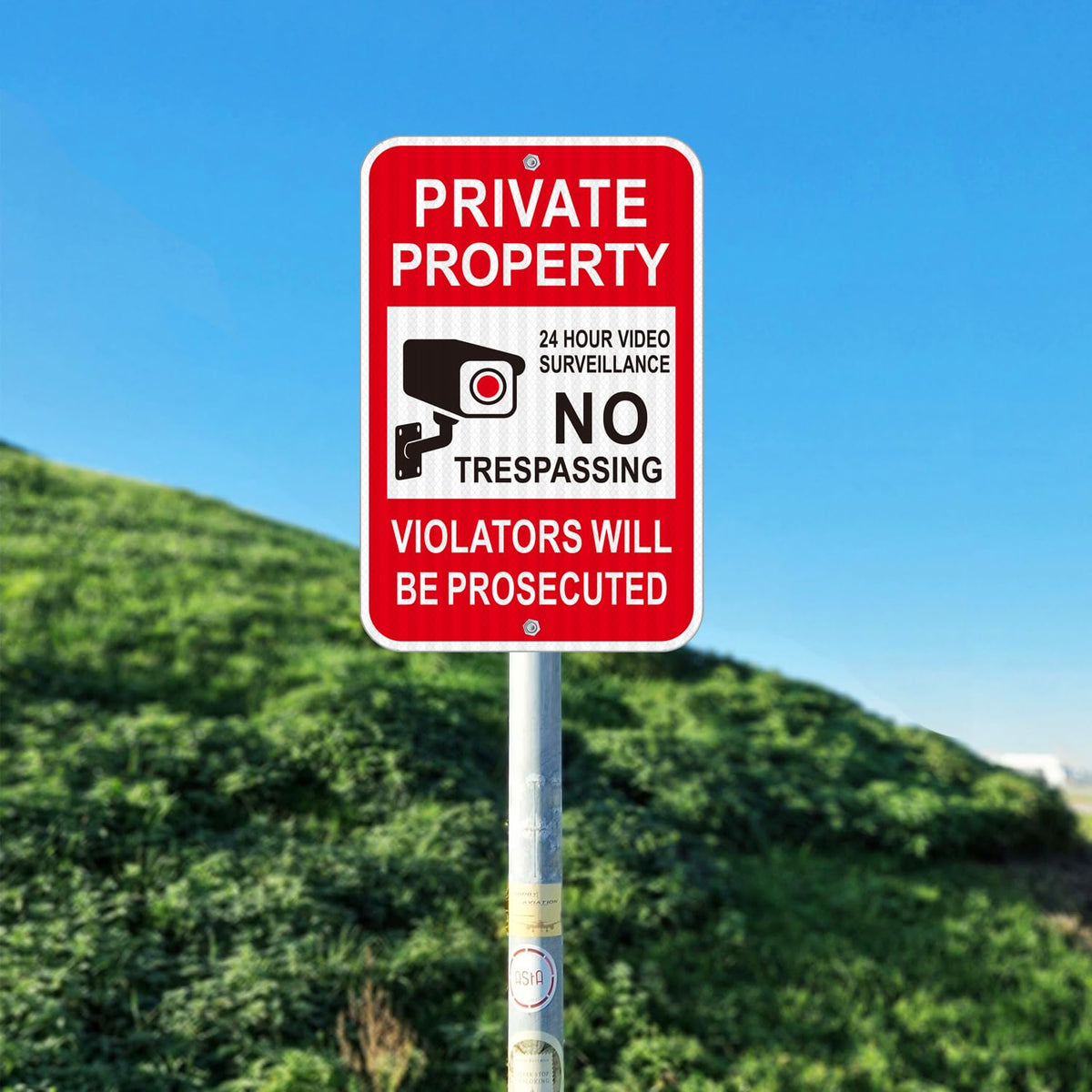 i-CowFun large 18x12 sign makes boundary warnings easy to spot